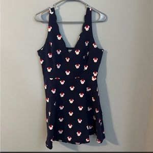 Navy Minnie mouse Disney dress red white and blue